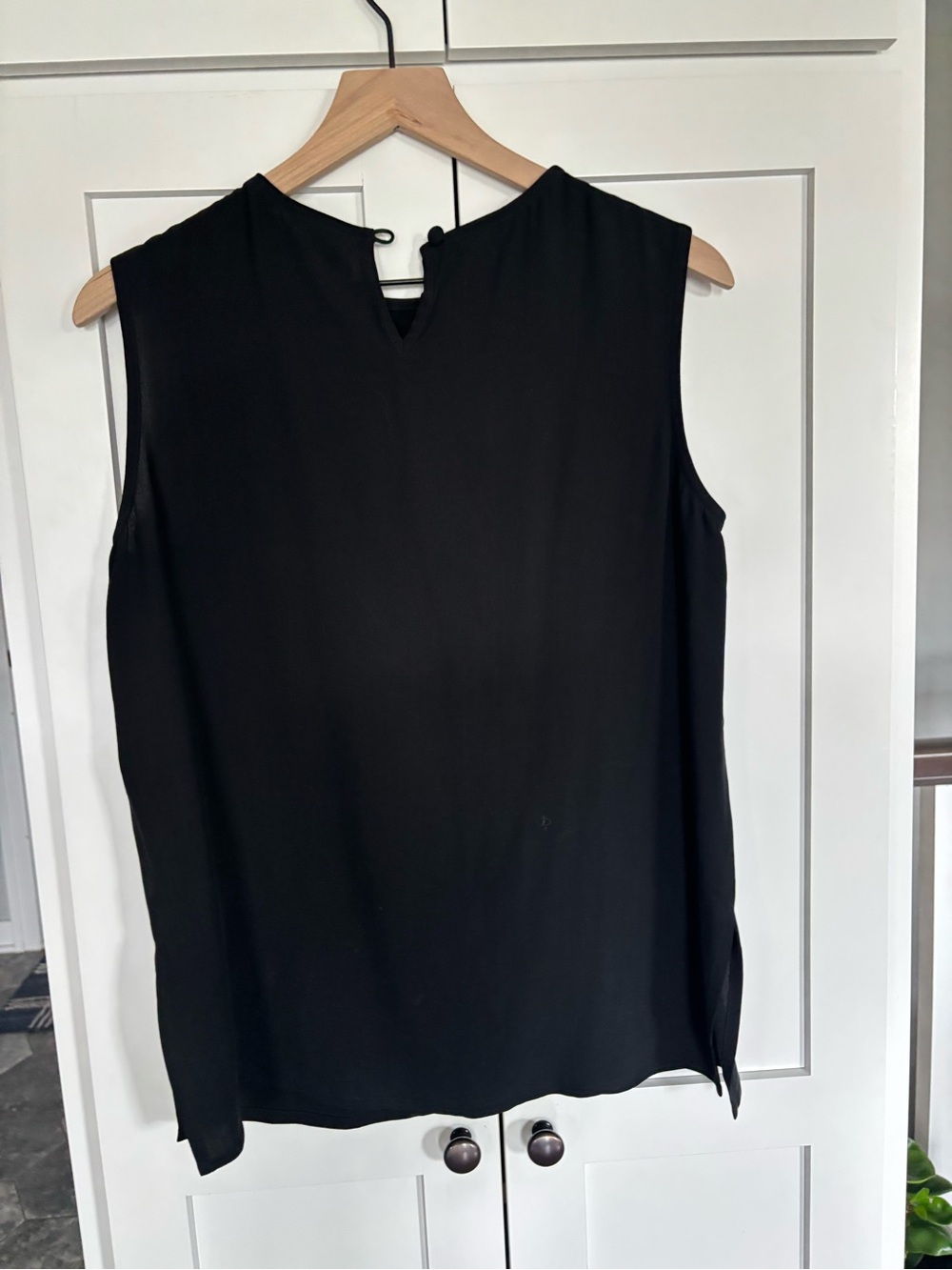 Eileen Fisher Black Sleeveless Crewneck Top - Picture 2 of 3